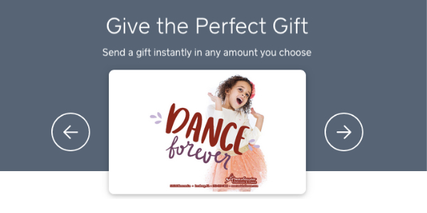 Send a Digital Dance Gift Card