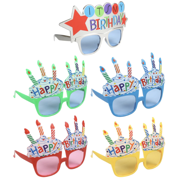 Happy Birthday Themed Glasses with Candles