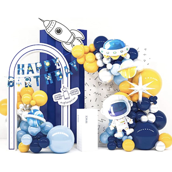 Kids Birthday Space Balloon Theme