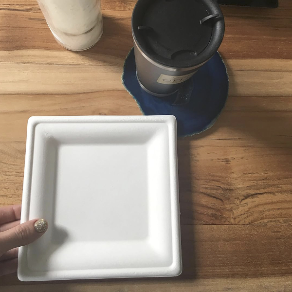 White Square Dessert Plates 50 pack