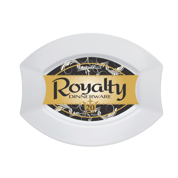 Pack of 240 white Party Essentials N732004 Royal Plates