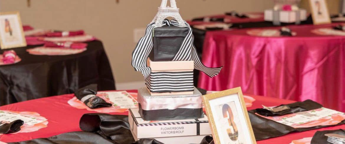 fuchsia color table linens