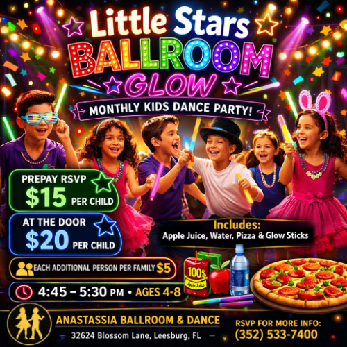 kids dancing with glow sticks