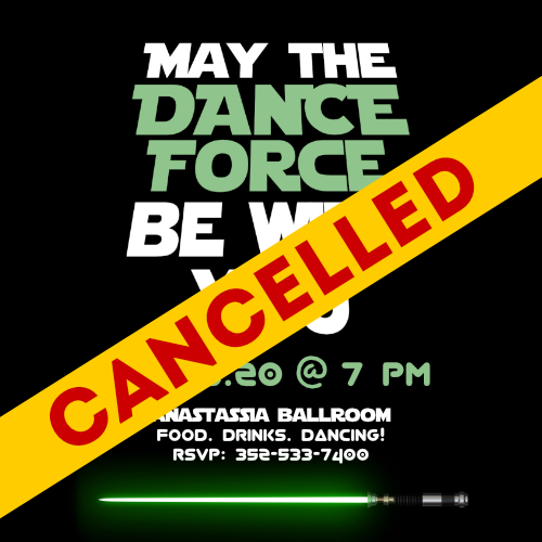 Star Wars Jedi Dance Party Cancelled