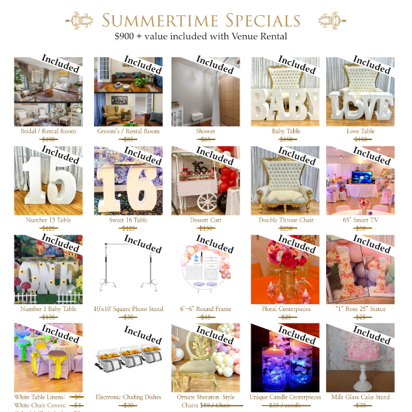incredible venue deals included with rental