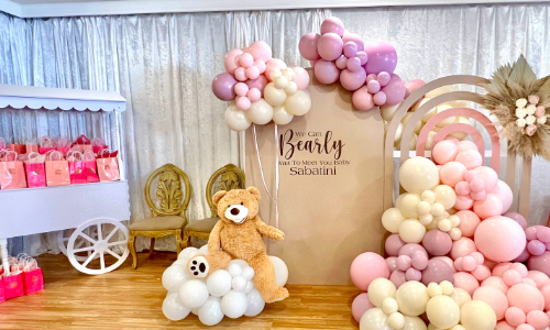 Boho Beary Pink Baby Shower