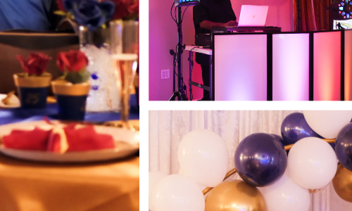 Purple and Gold Anniversary Party