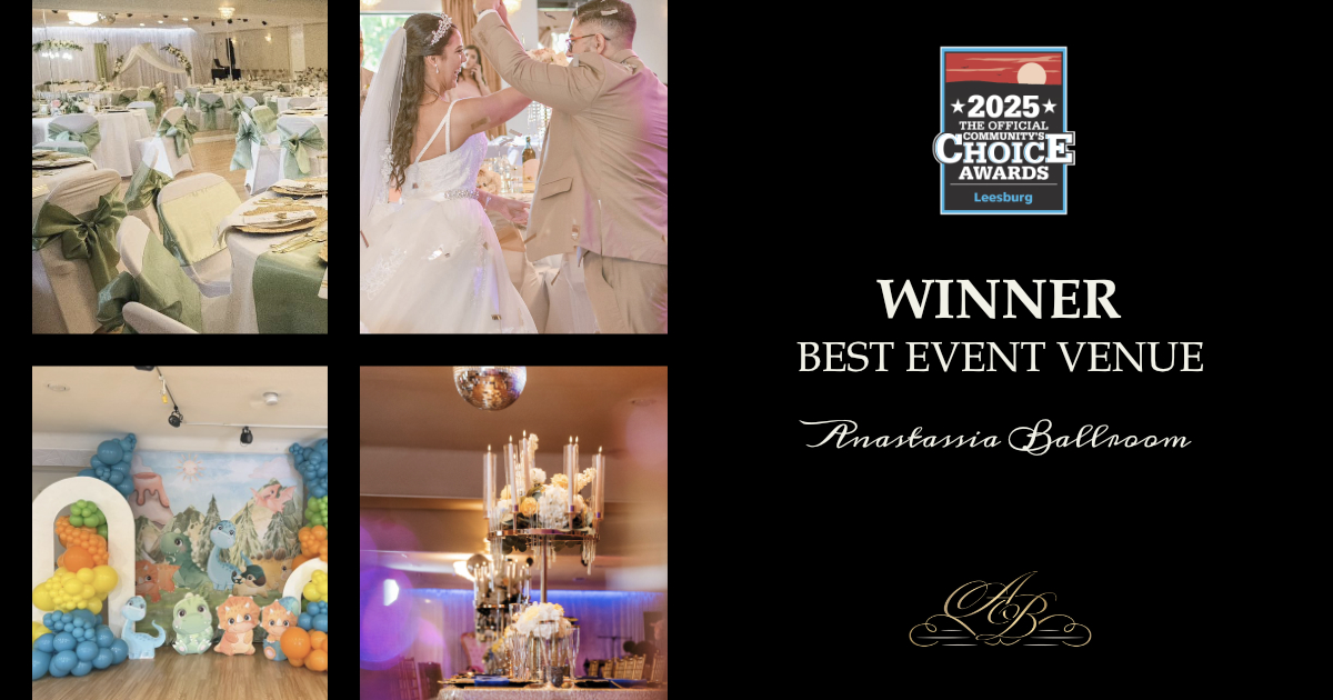 4 collage venue photos of birthday party wedding party events reception with text  best event venue winner and logo