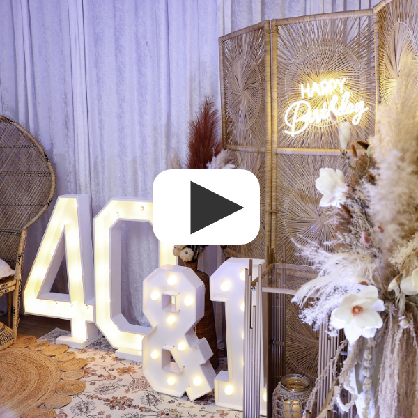 watch 40th birthday party lights disco dj floor extravaganza