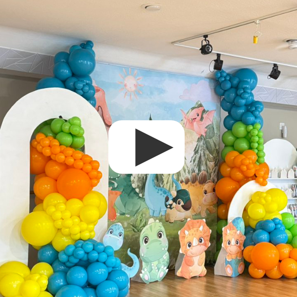watch colorful dinosaur theme baby first birthday kids party